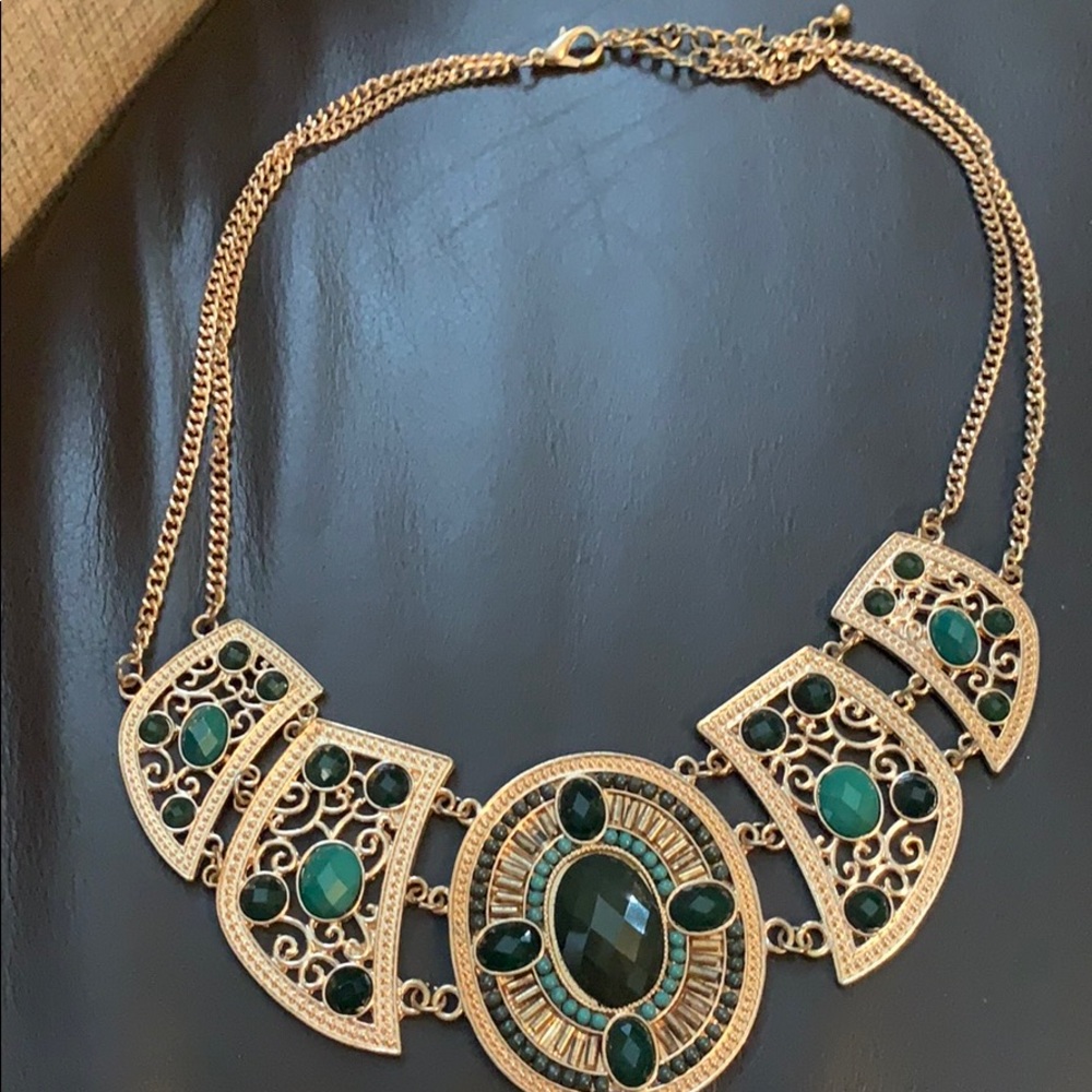 Green & Gold Costume jewelry